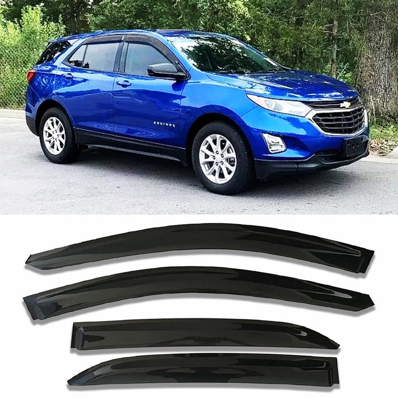 Darodcar Side Window Visors Rain Guards Vent Deflectors for Chevrolet Equinox 2018 2019 2020 2021 2022 2023 2024 Window Vents Shield Sun Shades 4-pc Set - Image 1
